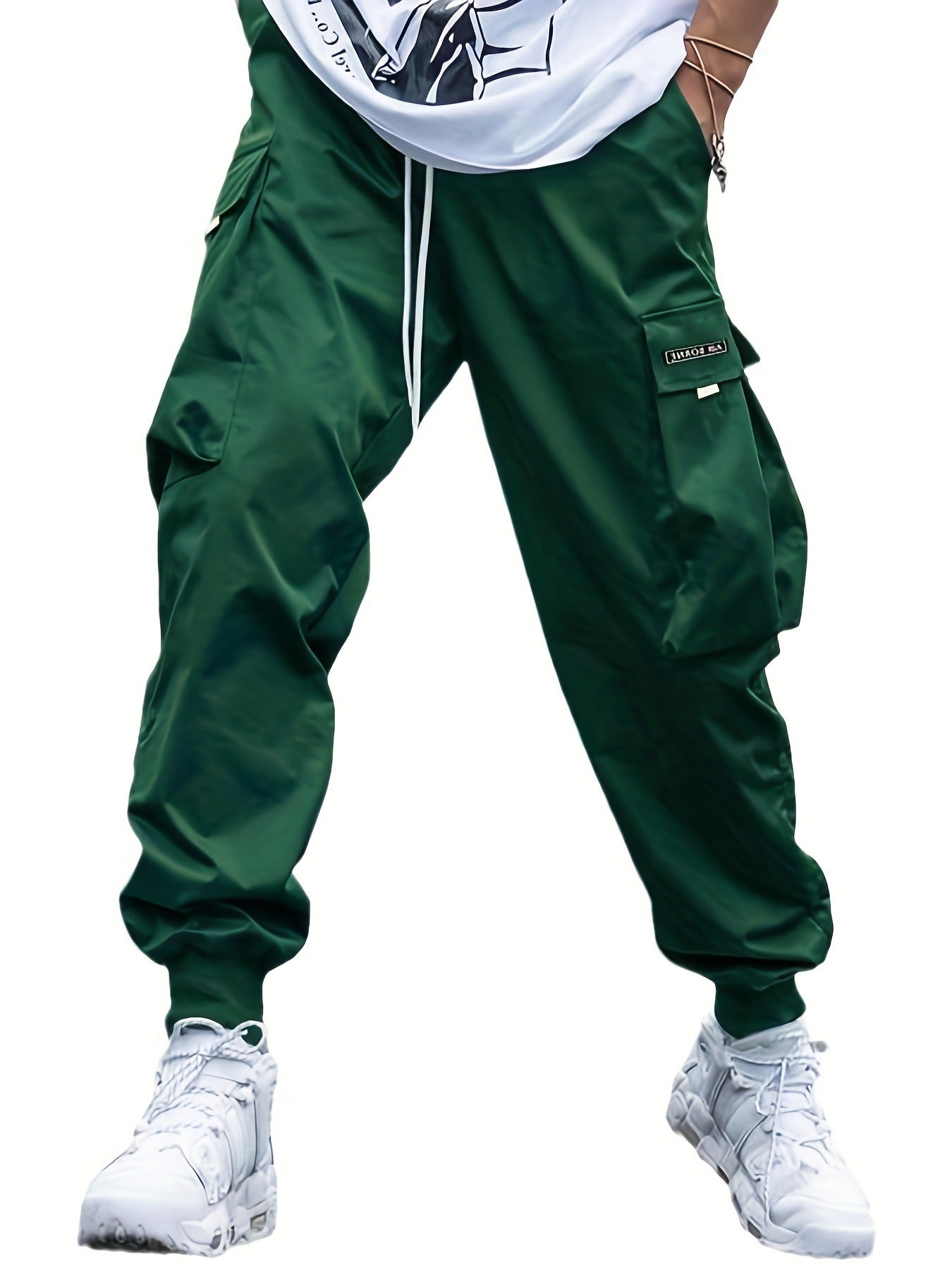 Large Size Overalls Spring Japanese Fashion Men's Casual Pants Multi-Pocket Youth Trend Loose Bundle Feet