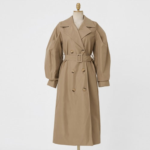 Coat New Autumn New Style Ladies Temperament Loose Long Sleeve Fashion Belt Trench Coat