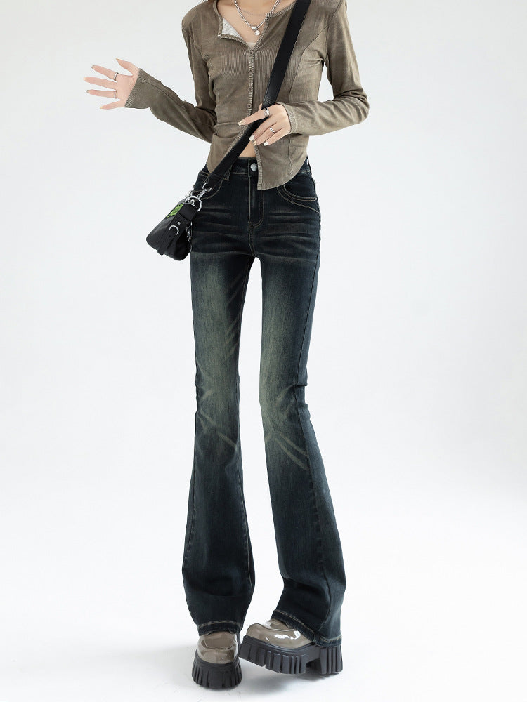 Hottie Skinny Jeans Flares High-Waisted Stretchy Floor-Length Pants