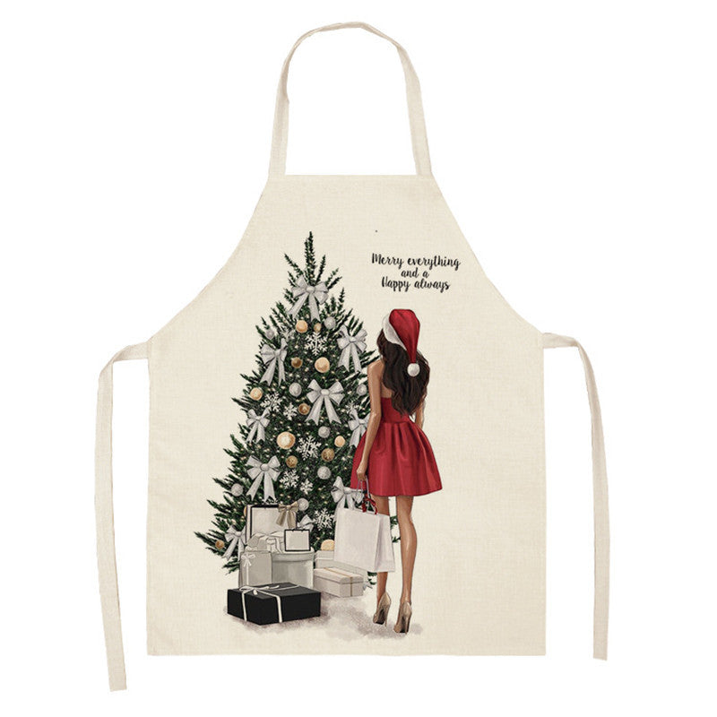 New Apron Mother's Day Parent-Child Apron Home Anti-Fouling Cotton Linen Sleeveless Overalls Customized By Enterprises