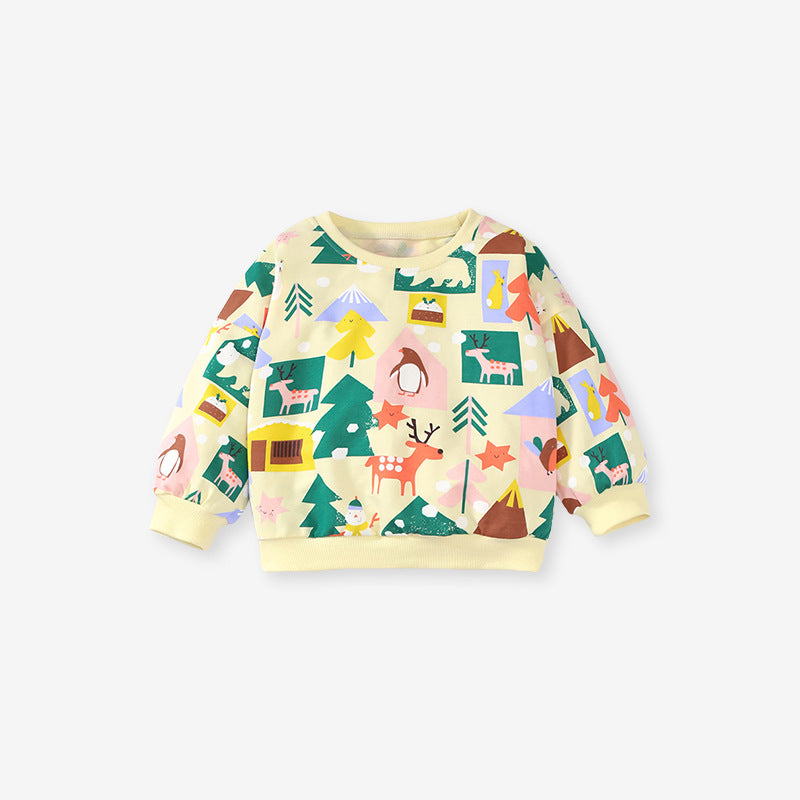 Girls Set Long Sleeve Children's Hoodie Set Autumn Cute Girl Pants Set