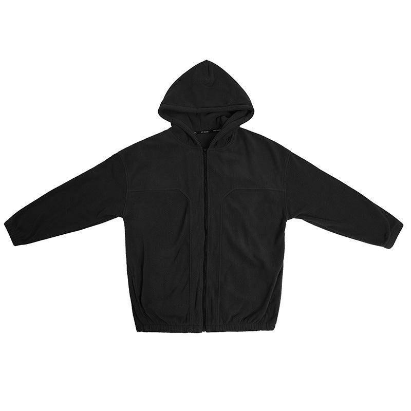 Men's Hoodies Coat Casual Zipper Cardigan Hoodie Solid Color Loose New Autumn and Winter Outdoor Running Training