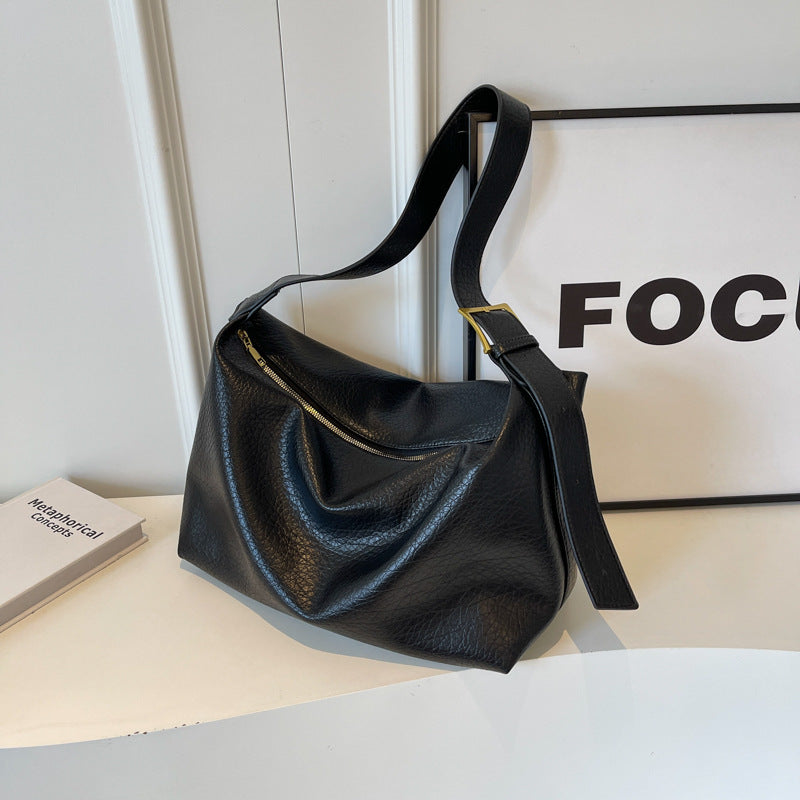 Niche Large Capacity Commuter Bag Female New Fashion Vintage Tote Bag With A Single Shoulder Crossbody Bag