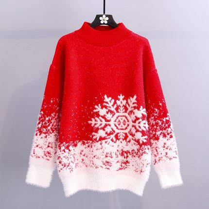 Sweater Autumn New Sweater Christmas Knitting New Year Women's Sweater