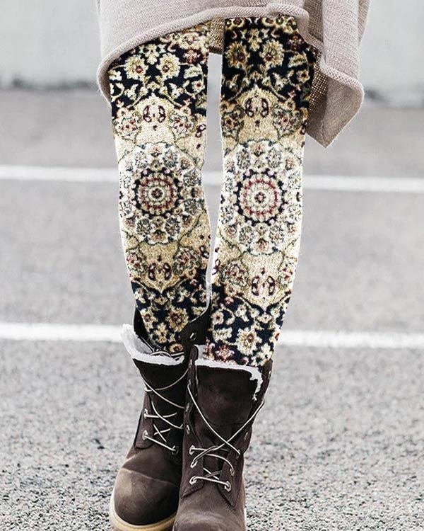 Christmas Printed Leggings Christmas Tree Sequin Printed Yoga Pants