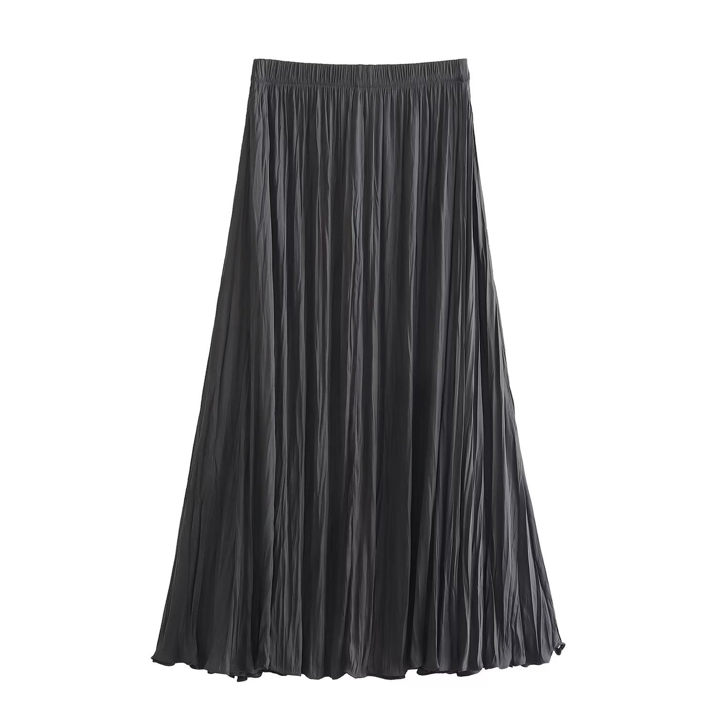 Women's Temperament Waist Pleated Skirt Long Skirt