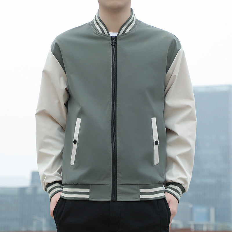 Men's Jacket Jacket Spring And Autumn Casual Loose Sports New Fashion Baseball Collar Men's Shirt Baseball