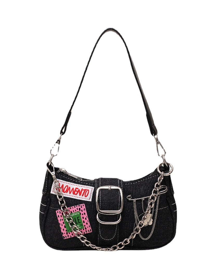 Handbag Women's Summer New Single Shoulder Crossbody Bag High-Grade Exquisite New Underarm Bag Retro Baguette Niche Spice Bag