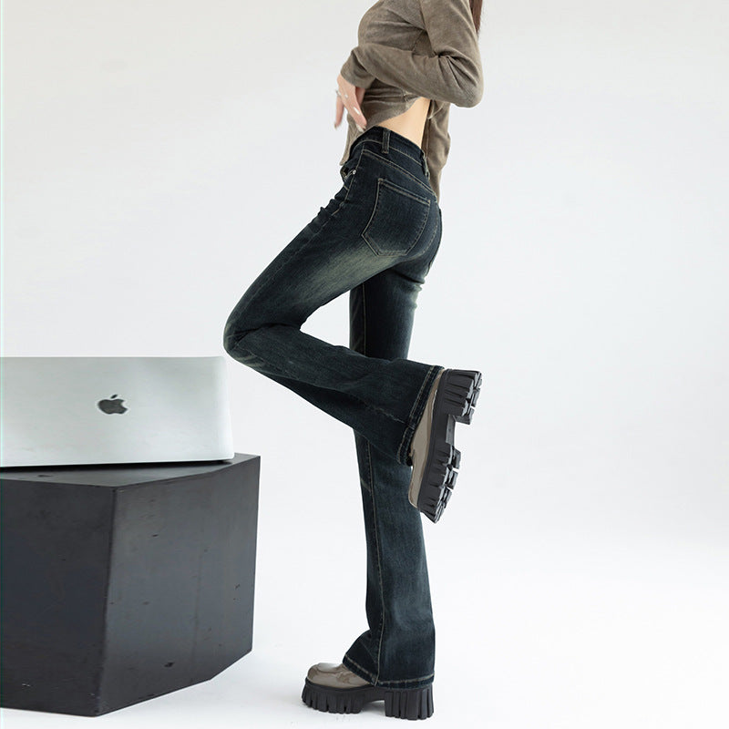 Hottie Skinny Jeans Flares High-Waisted Stretchy Floor-Length Pants