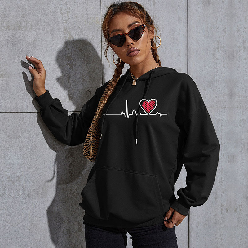 New Autumn And Winter Leisure Sports Hoodie Southeast Asia Women's Printed Long-Sleeved Hoodie