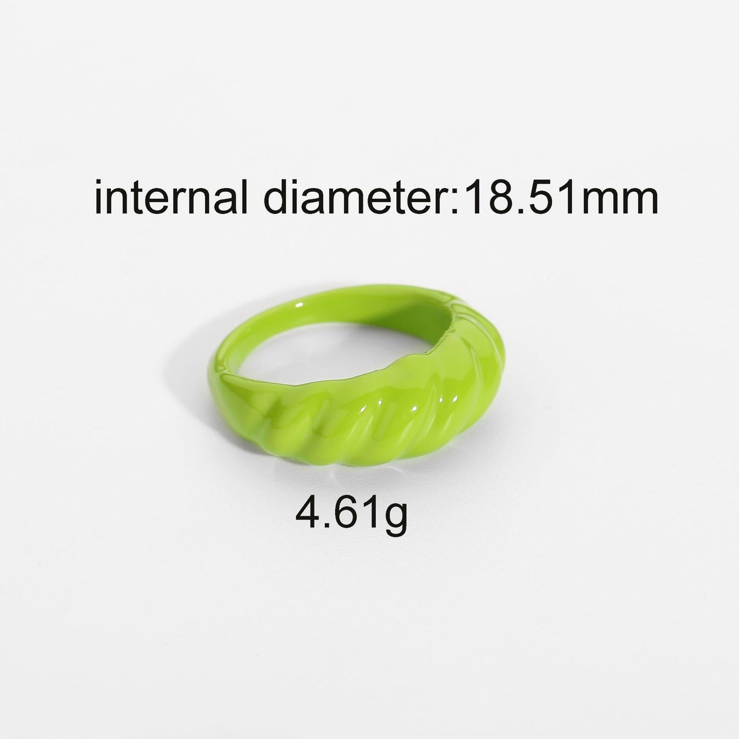 5pcs Fashion Candy Ring Small Fashion Color Drops Glue Creative Personality Hollow Index Finger Ring