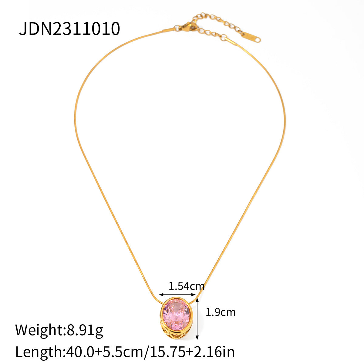 5pcs Fashion Popular Oval Hollow Inlaid Zircon Earrings Pendant Necklace Jewelry