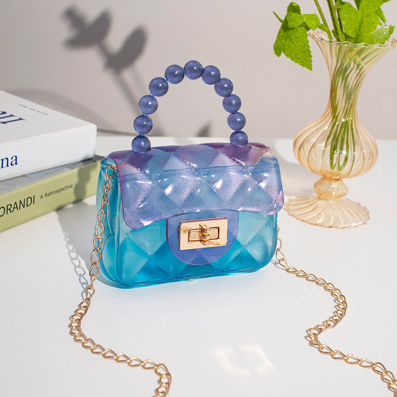 Candy-Colored Transparent Jelly Bag Niche One-Shoulder Crossbody Bag Fashion Silicone Bag Cute Tote Bag