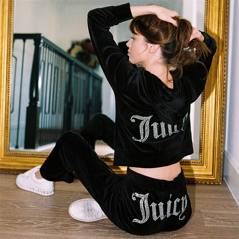 Women's Cashmere Hoodie Two-Piece Set Of Female