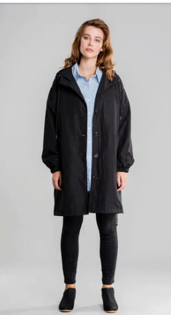 Women's Large Size Trench Coat In The Long Loose Long-Sleeved Coat Multi-Color Option