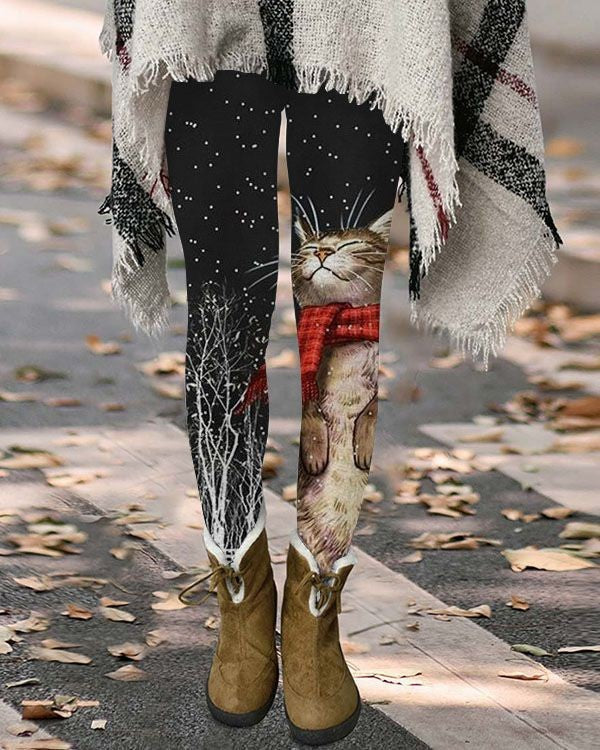 Christmas Personalized Printed Leggings Christmas Tree Sequin Yoga Pants