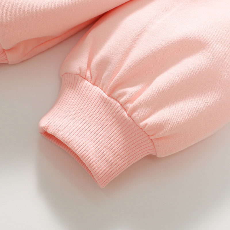 Long Sleeve Girls' Hoodie Cute Autumn Children's Hoodie Pure Cotton Girls' Top
