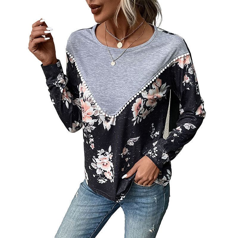 New Leisure Women Long-Sleeved Match Color Hoodie Thin Autumn Women