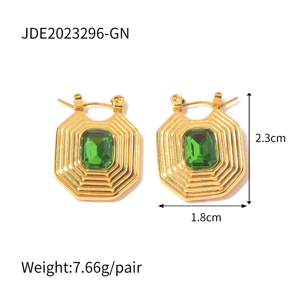 5pcs Luv Aj Mosquito Coil Earrings Female Retro Style Niche Design High-Grade Lightweight Luxury Earrings Stainless Steel Earrings
