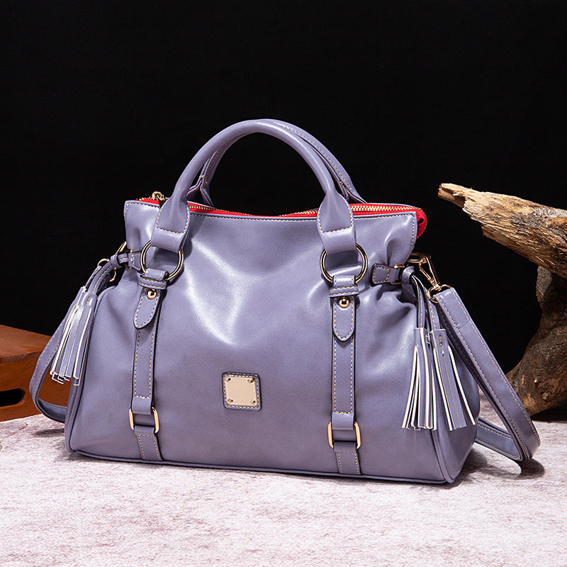 Retro Shou Worker Plant Soft Hand Bill Shoulder Crossbody Commuter Women's Bag