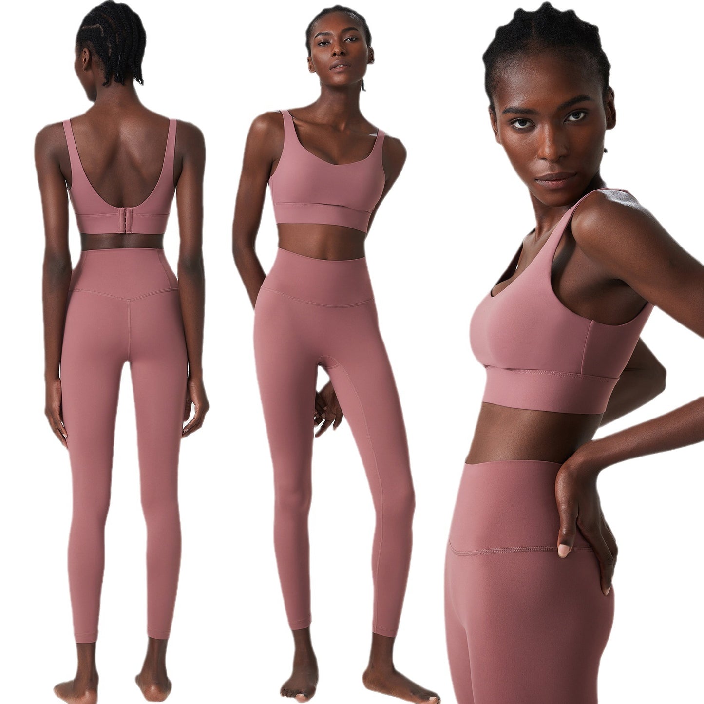 Back Killer Series Large Size Laika Yoga Suit Women Sports Fitness Clothes Two-Piece Set