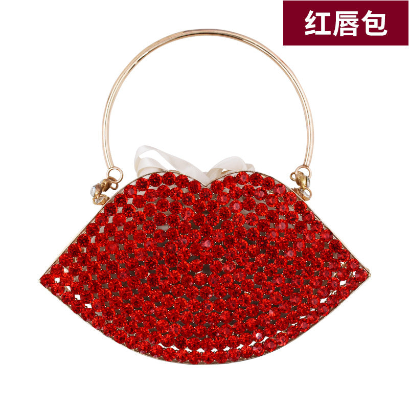 Summer New Popular Diamond-Encrusted Niche Diy Dinner Party Pearl Hand-Held Diagonal Banquet Bag