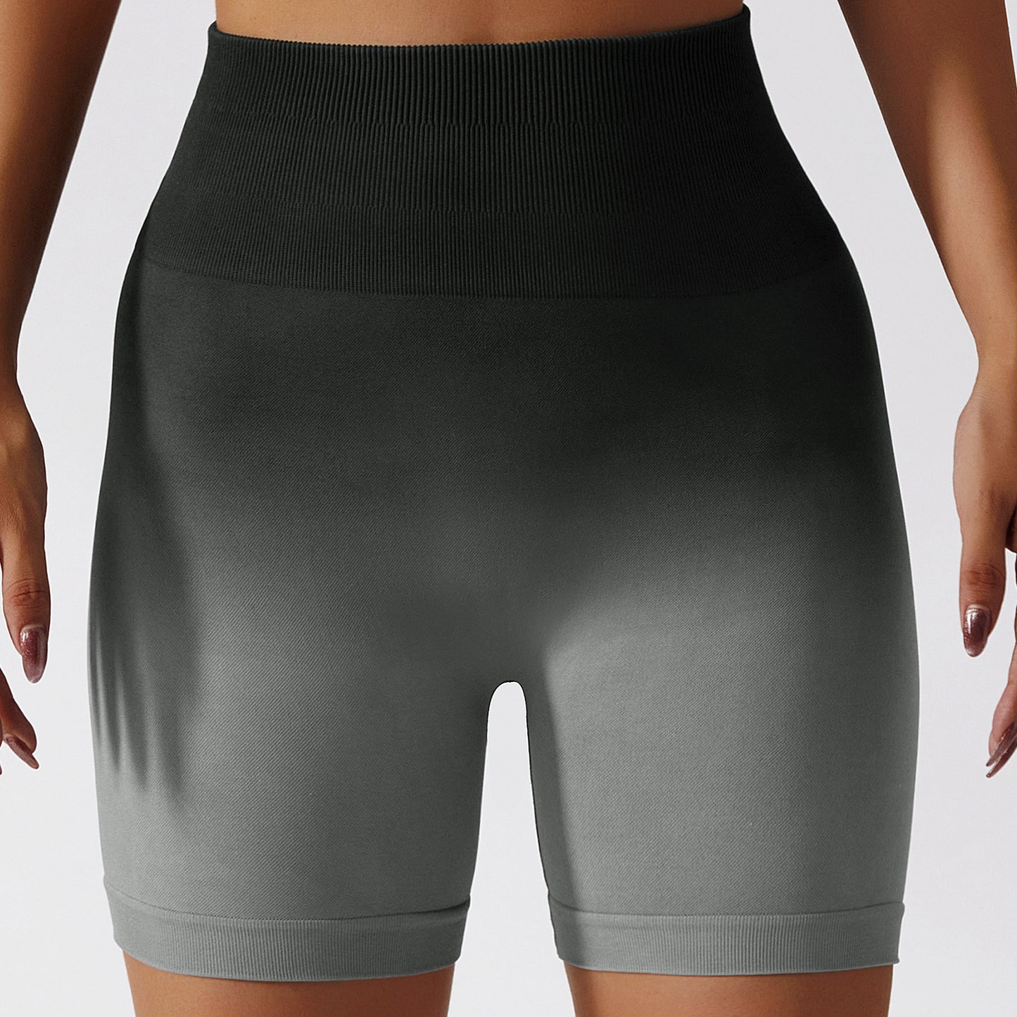 Gradient Seamless Yoga Shorts Breathable Tight Sports Shorts Women's High-Waisted Stretch Hip Lift Fitness Pants