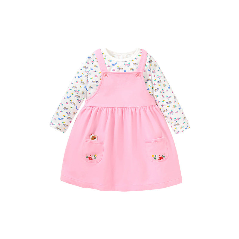 Girl's Strap Dress Autumn Skirt Cotton Children's Strap Skirt Children's Skirt
