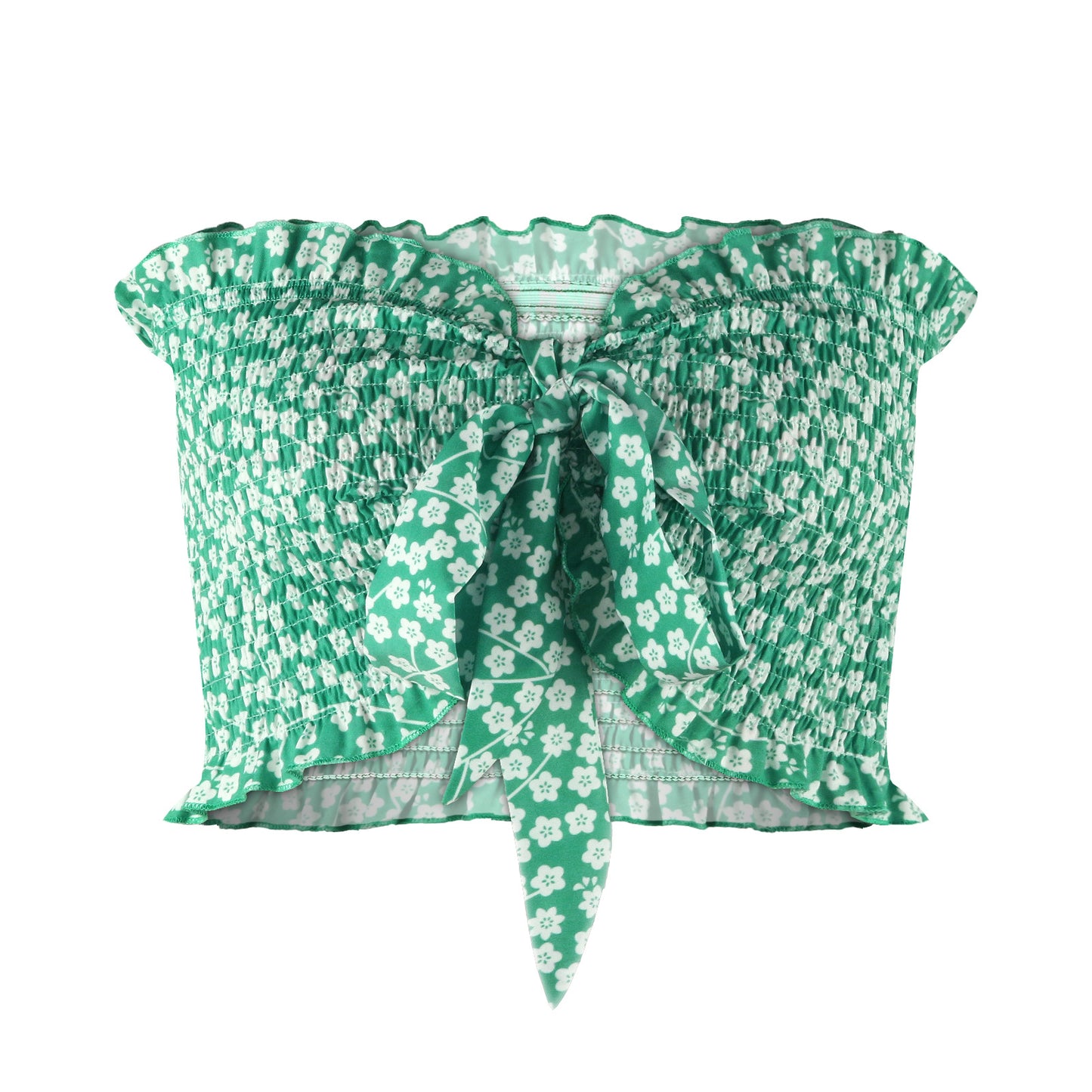 Knitted Vest Digital Print Sexy Fashion Top Top Multi-Wear Neck Hanging Ruffled Bow Small Vest
