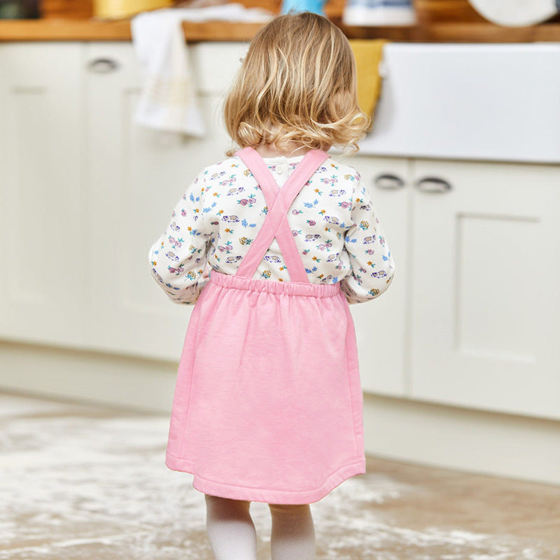 Girl's Strap Dress Autumn Skirt Cotton Children's Strap Skirt Children's Skirt
