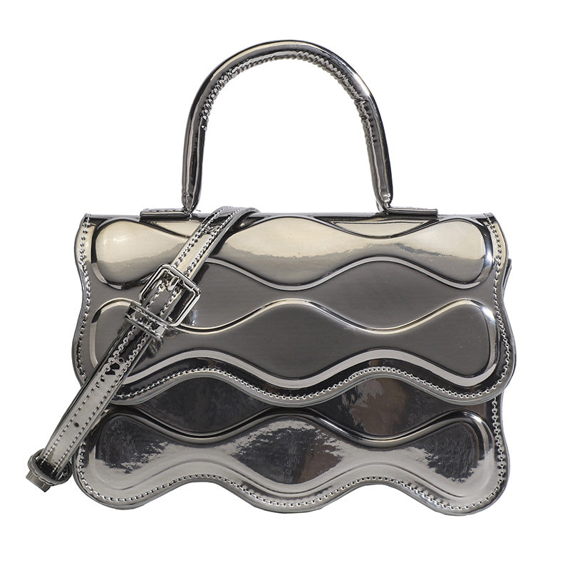 Niche Design Simple Wave Check Bag Female Version Of The New Underarm Bag Diamond Check Baguette Shoulder Female Bag