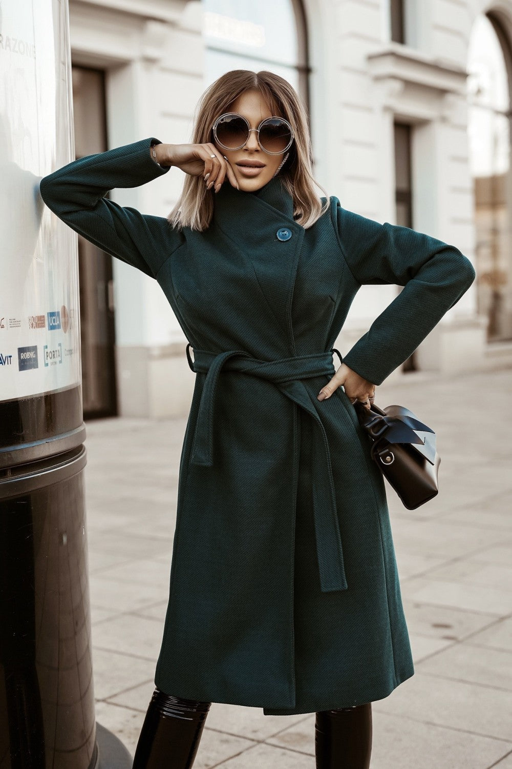 Autumn And Winter New Fashion Lace Long Woolen Coat