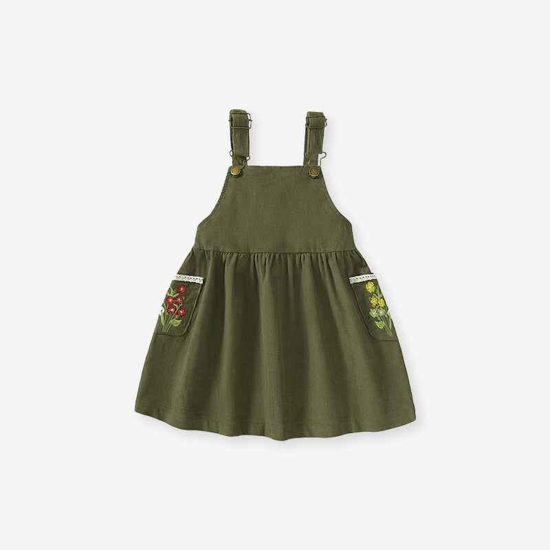 Children's Suspenders Dress Fall New Girls Skirt Casual Cute Children's Dress