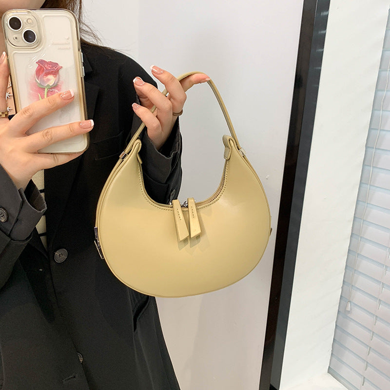Fashion Shoulder Bag Female Simple Trend Temperament Armpit Bag All Match Texture Dumpling Bag