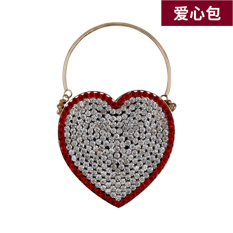 Summer New Popular Diamond-Encrusted Niche Diy Dinner Party Pearl Hand-Held Diagonal Banquet Bag