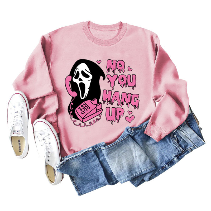No You Hang Up Women's Round Neck Autumn/Winter Casual Long-Sleeved Ebay Fashion Hoodie