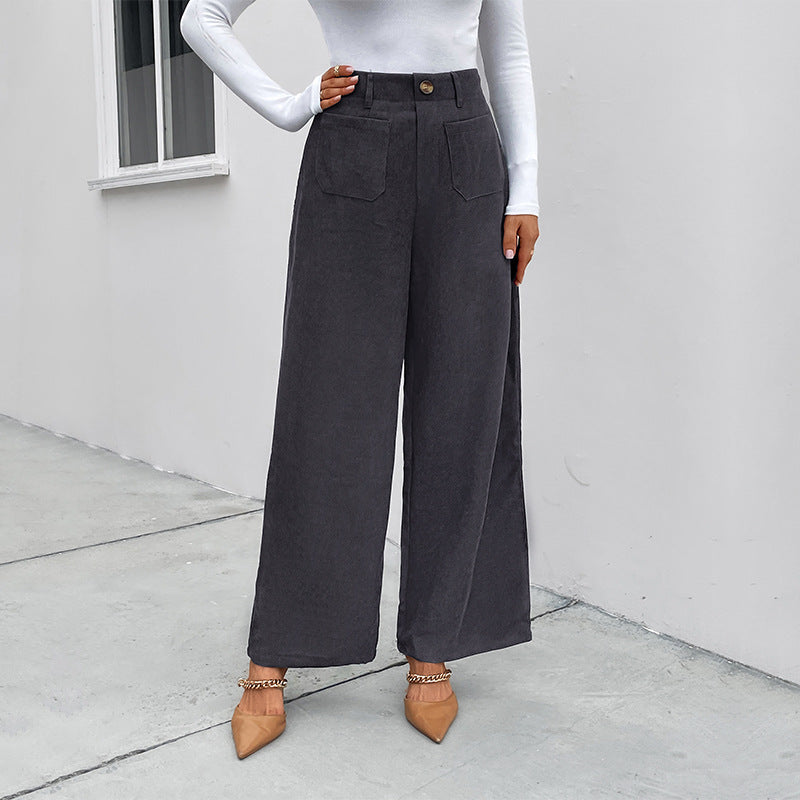 Autumn New Fashion Women's Clothing Corduroy Casual Pants