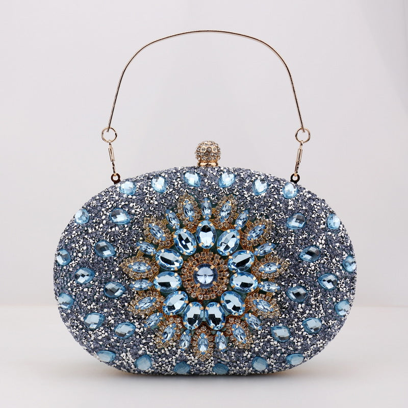 Diamond-Encrusted Bag Dress Diamond-Encrusted Dinner Bag Women's Wedding Cheongsam All-Match Banquet Evening Clutch Bag