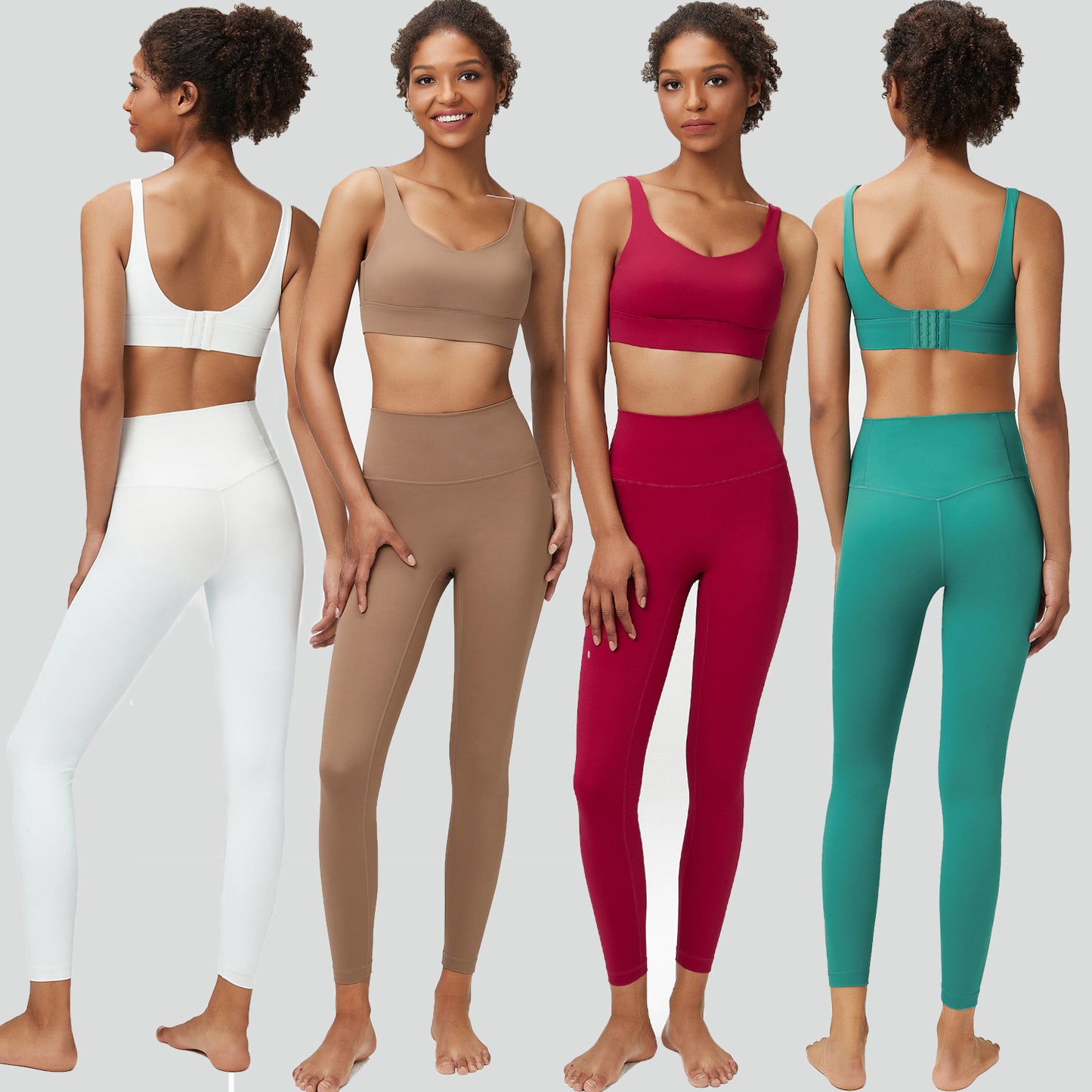 Back Killer Series Large Size Laika Yoga Suit Women Sports Fitness Clothes Two-Piece Set