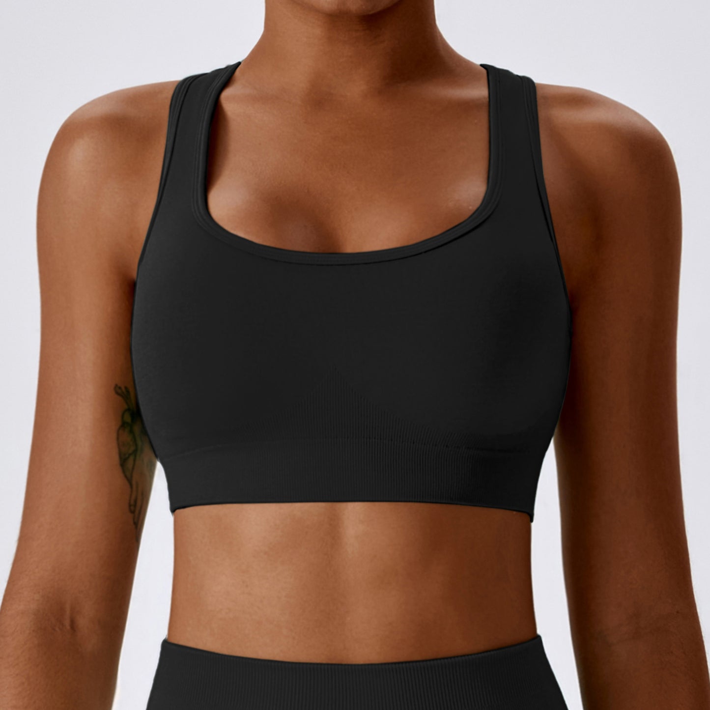High Strength Tight Sports Vest Gather Shock-Proof Hollow-Out Beauty Back Fitness Wear Seamless Yoga Bra