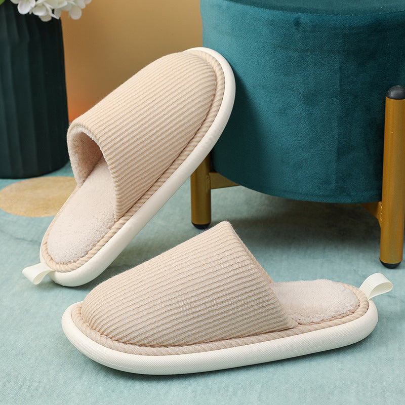 Cotton Slippers Eva Women's Winter Step On The Shit Floor Fluffy Slippers Home Non-Slip