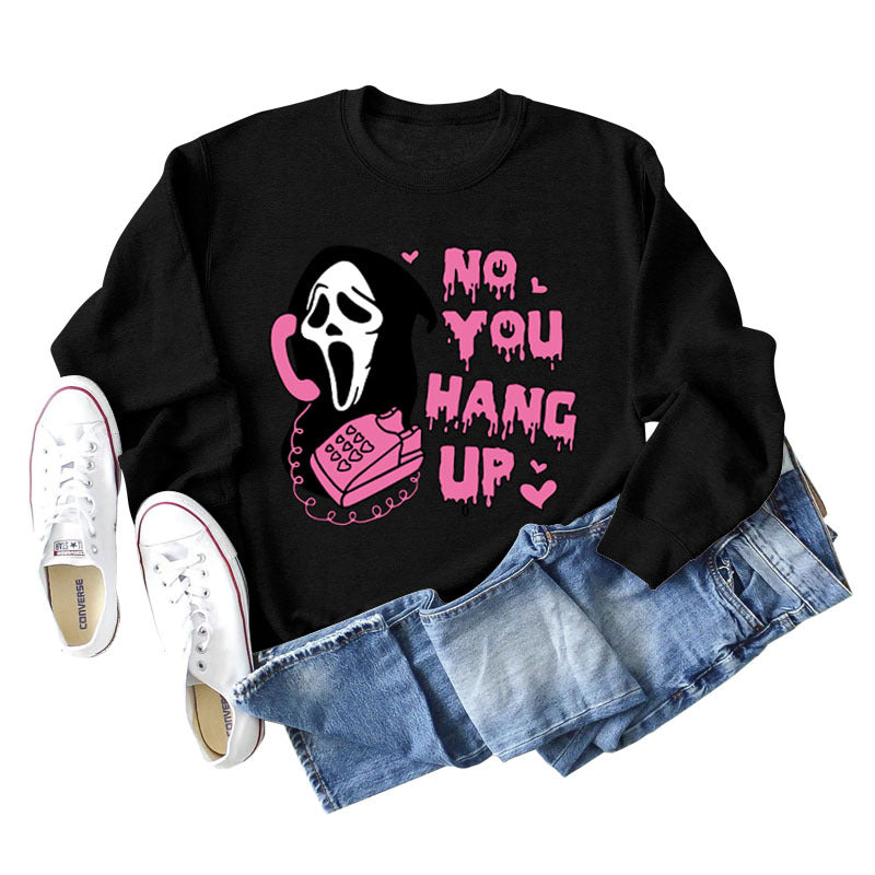 No You Hang Up Women's Round Neck Autumn/Winter Casual Long-Sleeved Ebay Fashion Hoodie