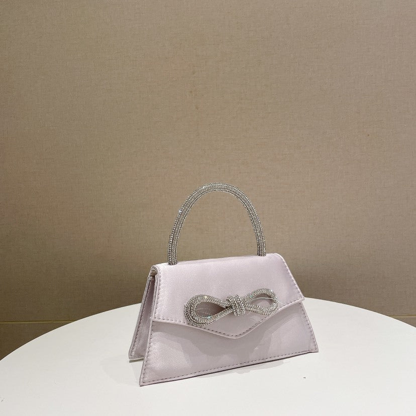Bag Woman New Small Fresh Rhinrhinel Bow Chain Envelope Bag Hand Bill Of Lading Shoulder Crossbody Bag