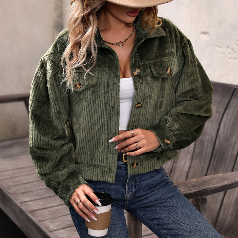 Autumn And Winter New Plush Leisure Solid Color Women's Coat