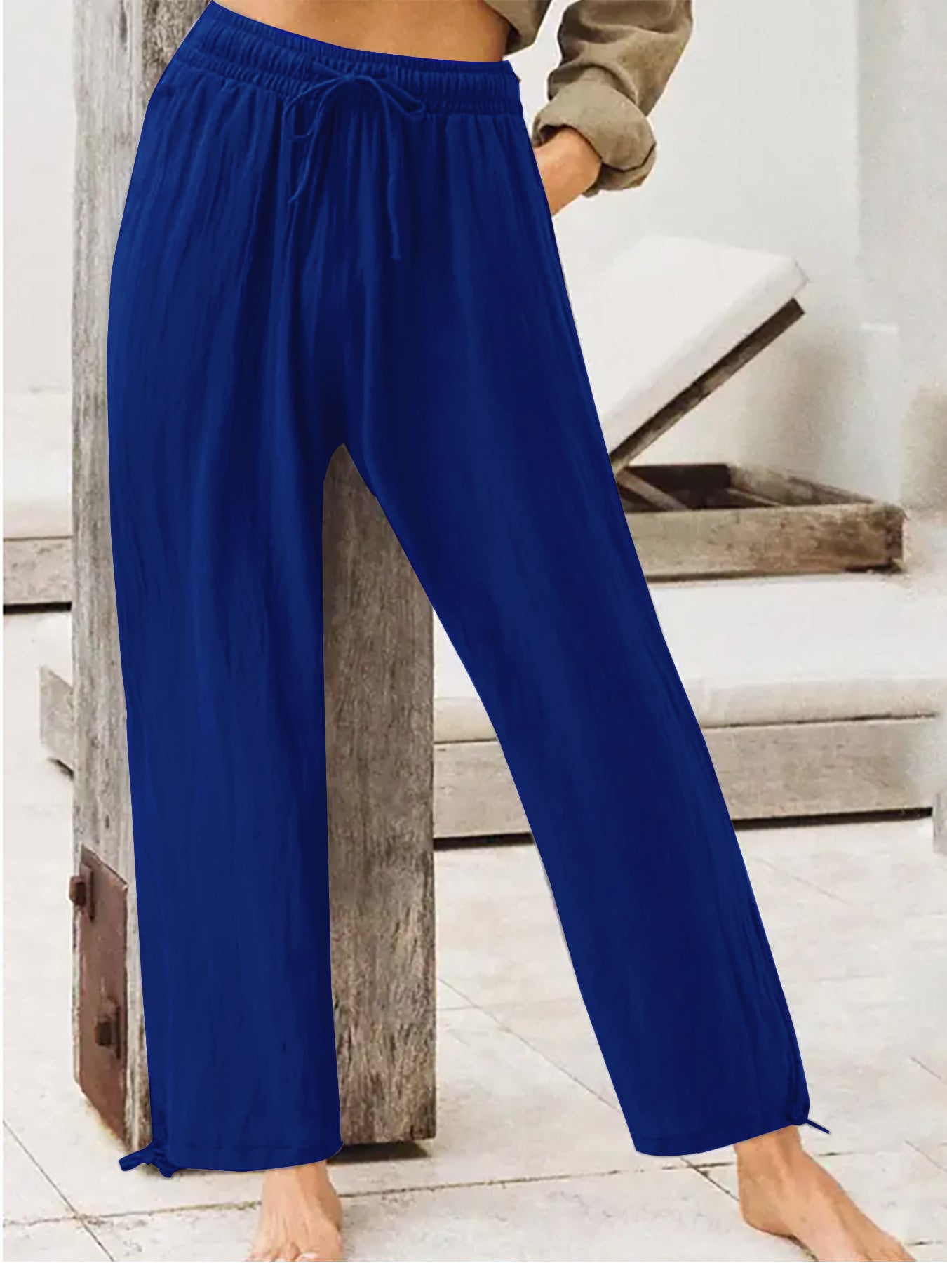 Women's Summer Casual Pants Women's Solid Color Home Pants