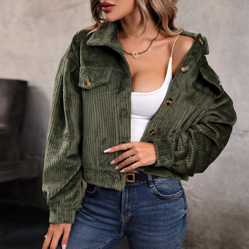 Autumn And Winter New Plush Leisure Solid Color Women's Coat
