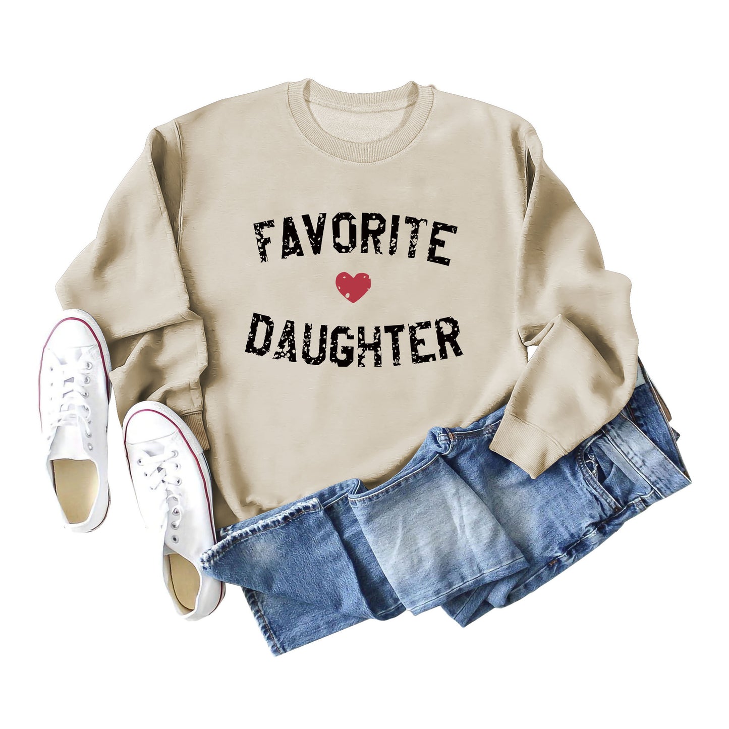 Favorite Daughter Letters Autumn And Winter Casual Clothing