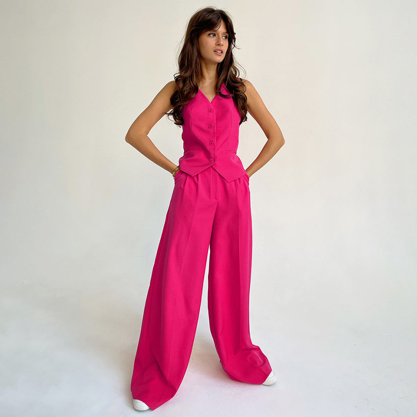 Summer New Small Suit Vest Suit Women's Commute Fashion Temperament Casual Two-Piece Set