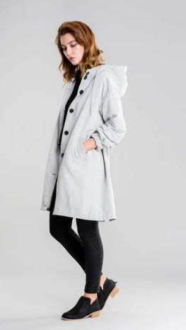 Women's Large Size Trench Coat In The Long Loose Long-Sleeved Coat Multi-Color Option