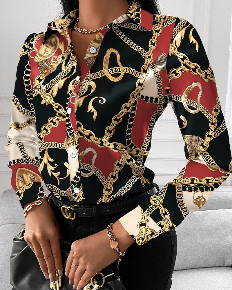 Shirt Spring And Autumn Long Sleeve Temperament Elegant Single-Breasted Cardigan Shirt Woman